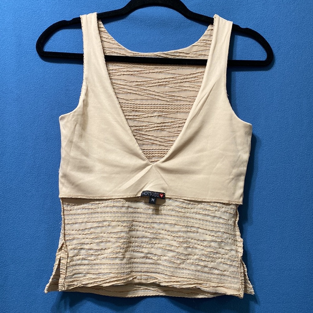 Open back lurex shine top half lining and side slits used size M Hotkiss - Picture 11 of 16